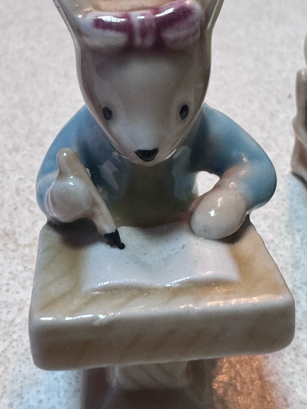 Enesco Ceramic Bear Homeschool in Beige, Brown and Green Accent